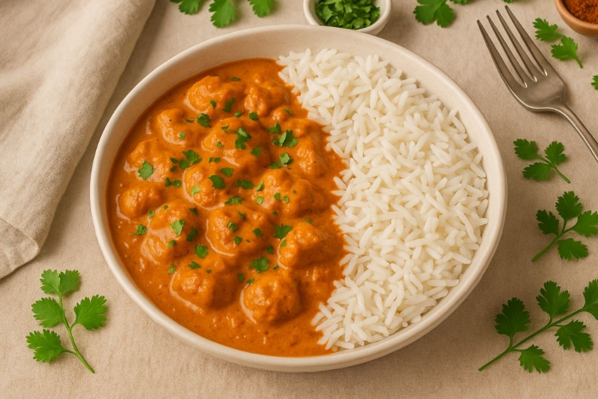 Indisches Butter-Chicken mit Basmatireis