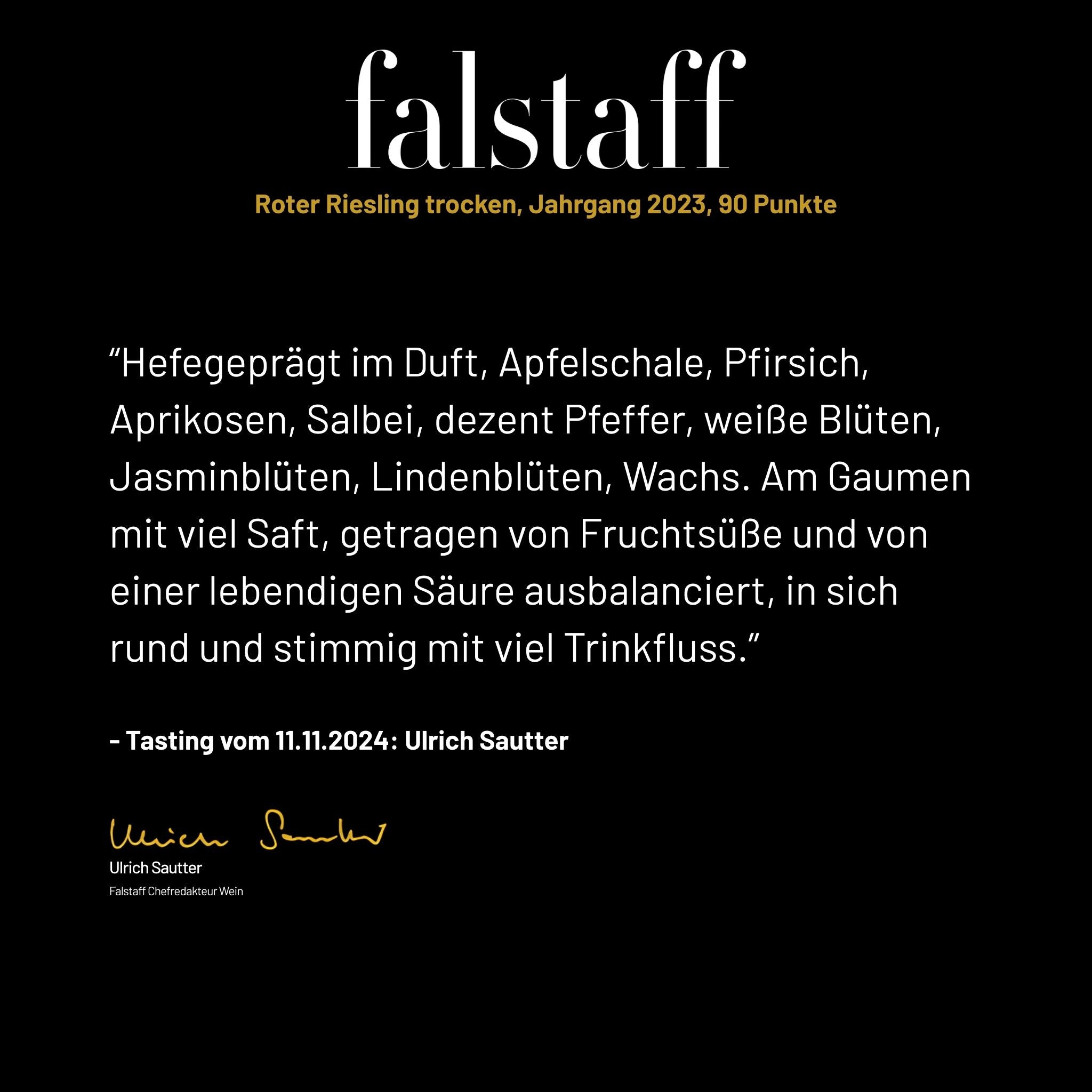 Roter Riesling trocken Verkostungsnotizen - Weingut Ernst